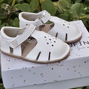 Piruflex Sandalia Minimalista blanca con aperturas